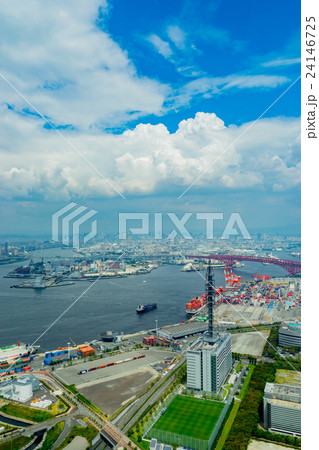 大阪府 海沿いの工場地帯の写真素材 24146725 Pixta