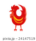 Silhouette of red cock. 24147519