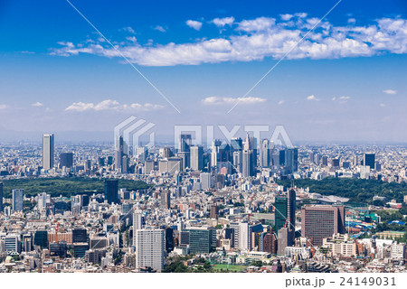 東京　青空と都市風景 24149031