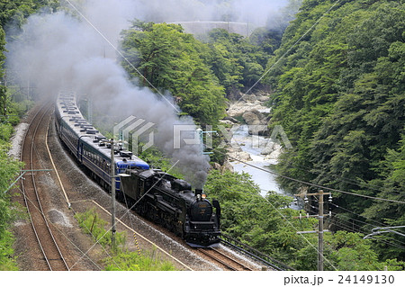諏訪峡を走る上越線SL 24149130