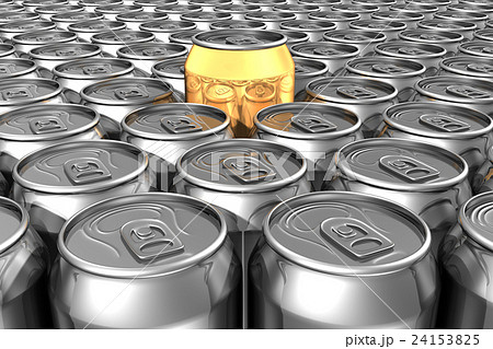 Gold soda can standing out Gold soda can standing out 24153825