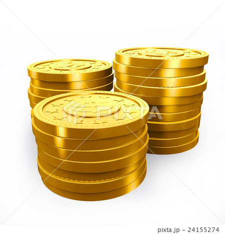Stack of golden coins. Stack of golden coins. 24155274