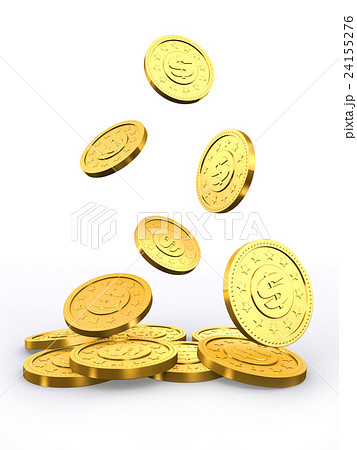 Falling golden coins. 24155276
