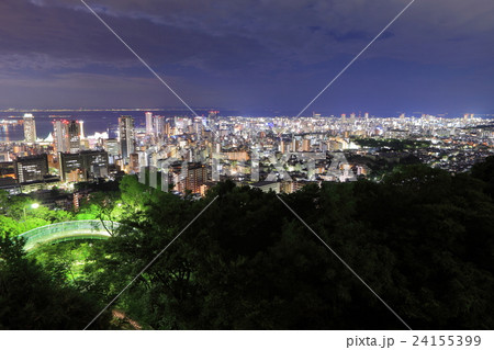 六甲から見た神戸港の夜景 24155399