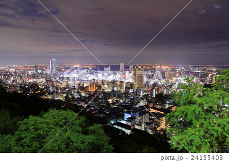 六甲から見た神戸港の夜景 24155403