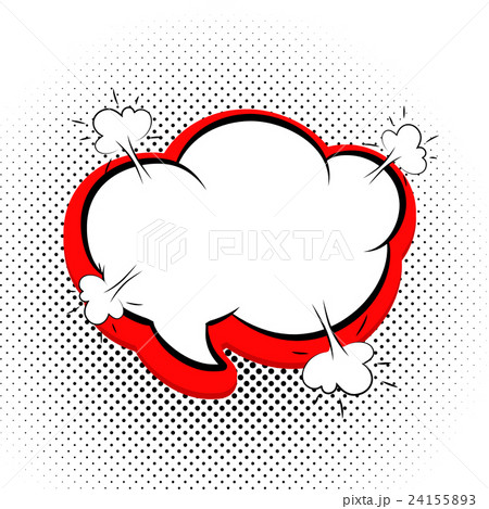 Speech bubble Pop Art Style black red 24155893