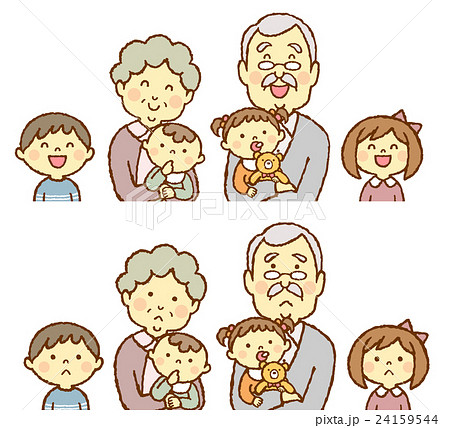 祖父母と孫たちのイラスト素材 24159544 Pixta