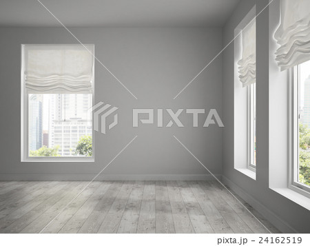 Interior of empty room 3D rendering 24162519