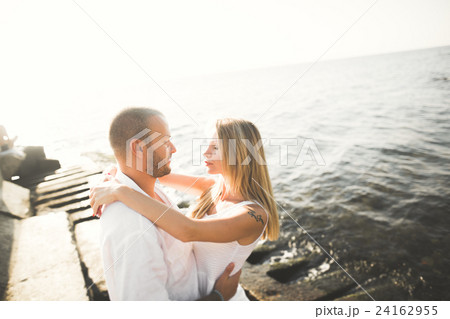 happy just married young wedding couple 24162955