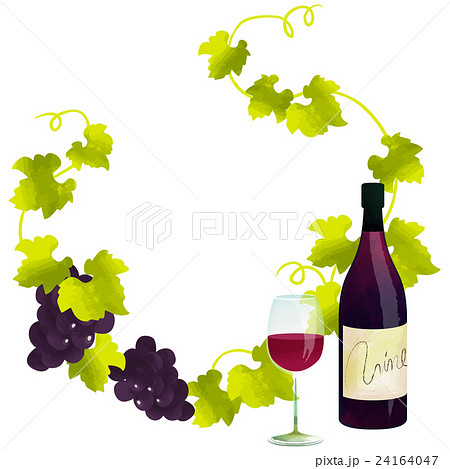 red and white wine clipart border