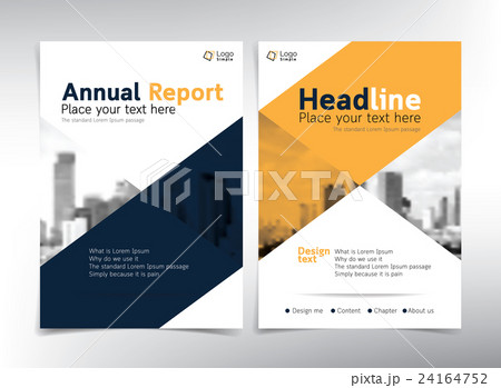 Modern yellow and blue cover page, vector template 24164752