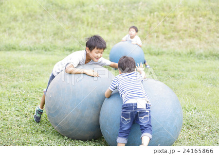 3兄弟ボール遊び 3兄弟ボール遊び 24165866