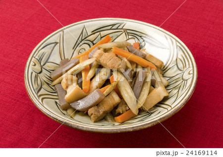 根菜と豚バラ肉の煮物 根菜と豚バラ肉の煮物 24169114