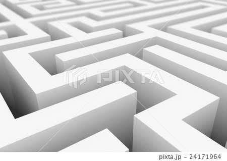 White maze, complex way to find exit. White maze, complex way to find exit. 24171964