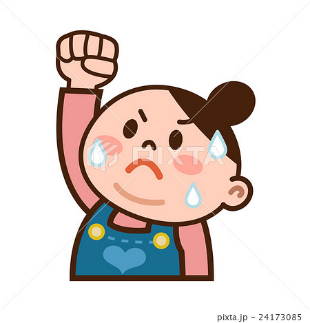 気合いを表す若い女性 気合いを表す若い女性 24173085