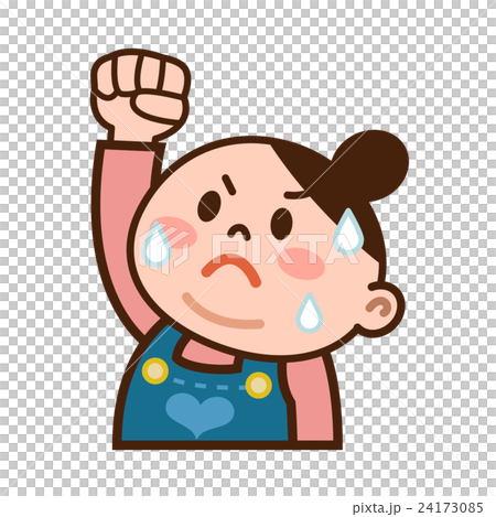 気合いを表す若い女性 気合いを表す若い女性 24173085