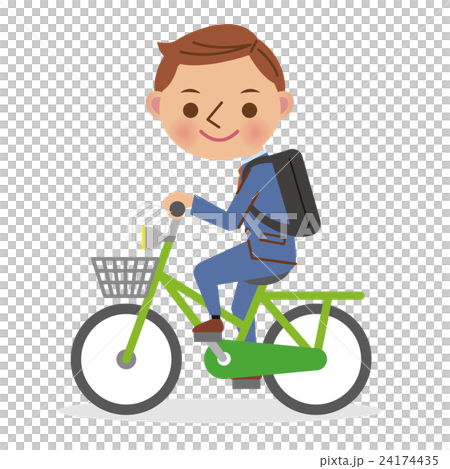 自転車に乗るビジネスマン 24174435
