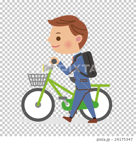 推擠自行車的商人 推擠自行車的商人 24175347