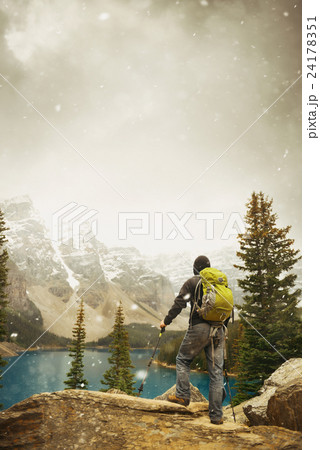 Hiker in snow 24178351
