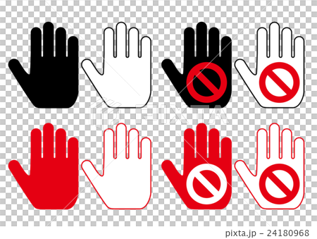 Hand sign (prohibited · NO) 24180968