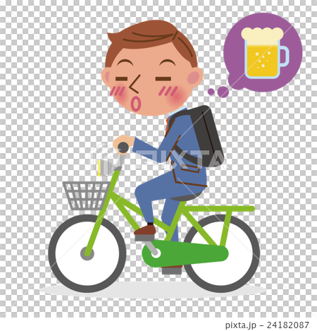 A businessman who drinks and drives a bicycle A businessman who drinks and drives a bicycle 24182087