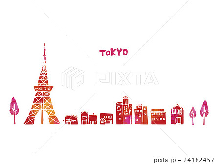 ロイヤリティフリー東京 タワー イラスト フリー 最高の花の画像