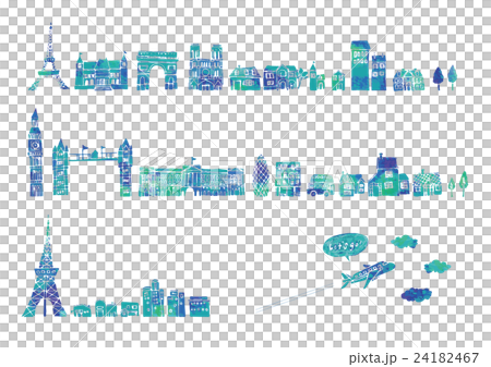 ヨーロッパ　街並み　イラスト 24182467