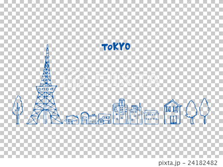 Tokyo building linework Tokyo building linework 24182482