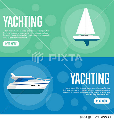 Yachting Website Template Set. Horizontal banners Yachting Website Template Set. Horizontal banners 24189934