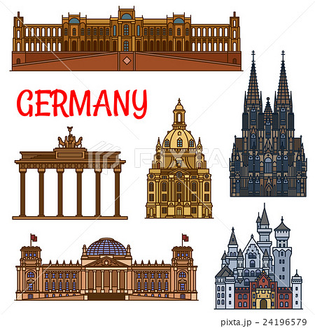 Historic buildings and sightseeings of Germany 24196579