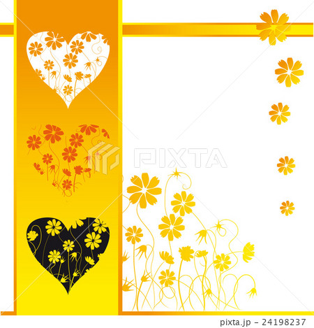 Valentine card, retro style, floral background 24198237