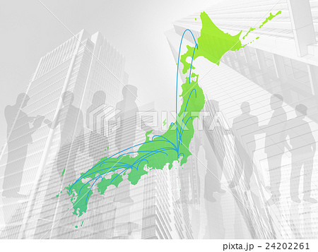 ビジネスイメージ-日本ネットワークグレー 24202261