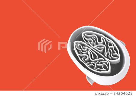 Composite image of maze brain in head 24204625