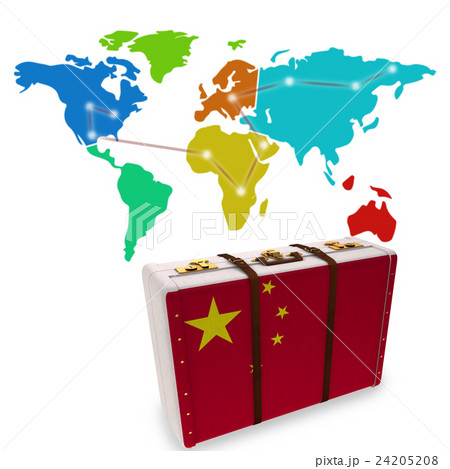 Composite image of chinese flag suitcase 24205208