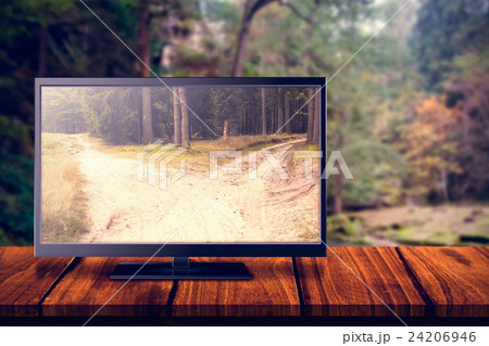 Composite image of flat screen television 24206946