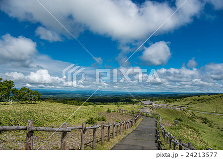 北海道　屈斜路湖を見下ろす美幌峠 24213577