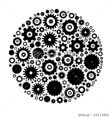Cog wheels arranged in circle 24213902