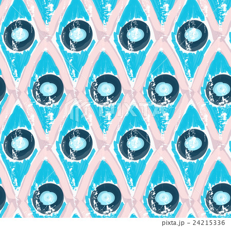 Rough brush diamond grid with blue circles 24215336