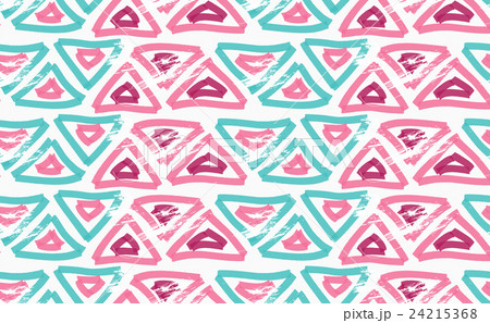 Rough brush pink and green triangles 24215368