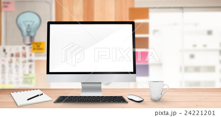 Composite image of light bulb charts attached on wooden wall 24221201