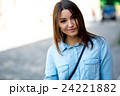 Portrait face of an young fashion brunette model 24221882