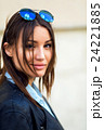 Portrait face of an young fashion brunette model 24221885