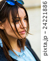 Portrait face of an young fashion brunette model 24221886