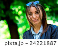Portrait face of an young fashion brunette model 24221887