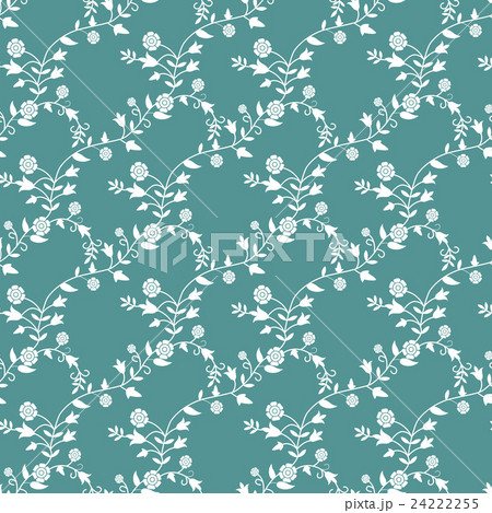 Pattern in vintage style with flowers and twigs. Pattern in vintage style with flowers and twigs. 24222255