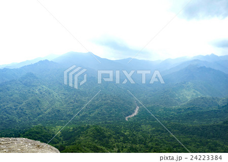 屋久島 白谷雲水峡 太鼓岩からみた景色 屋久島 白谷雲水峡 太鼓岩からみた景色 24223384