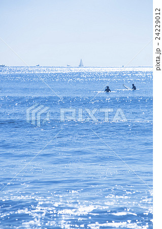 湘南の海とサーファー 24229012