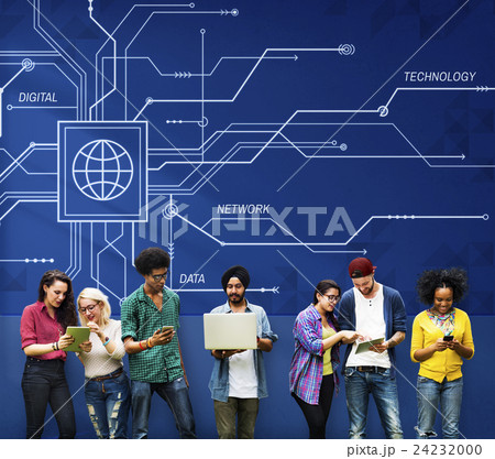 Digital Data Computer Technology Electronic Concept Digital Data Computer Technology Electronic Concept 24232000