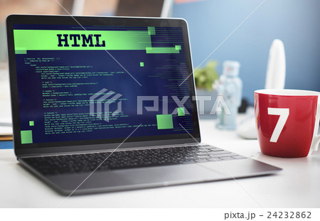 Html Programming Advanced Technology Web Concept Html Programming Advanced Technology Web Concept 24232862
