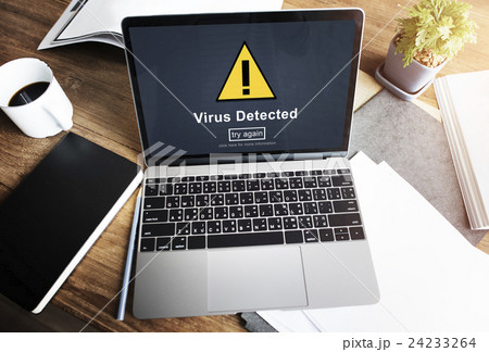 Virus Detected Alert Hacking Piracy Risk Shield Concept Virus Detected Alert Hacking Piracy Risk Shield Concept 24233264